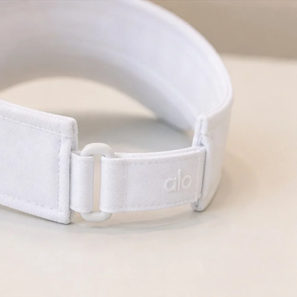 ALO Yoga White Studio Open Top Visor Hat Sporty